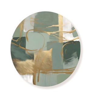 Green Gold Abstract Circle